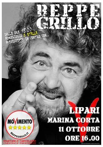 "Te le do io le regionali", Grillo a Lipari