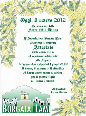8 marzo e il diritto di nascere a Lipari negato