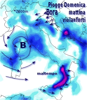 Piogge e temporali in arrivo
