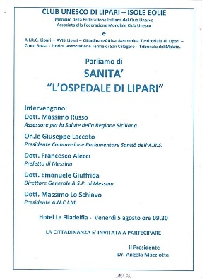 Sanità, l'assessore Russo a Lipari