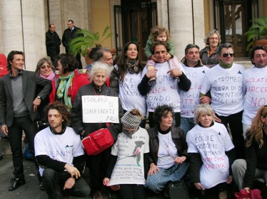 Stromboli e la protesta a Roma